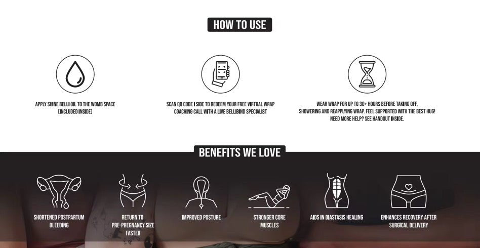 Belly Besties Post - Birth Belly Wrap Kit - BellibindBellibind